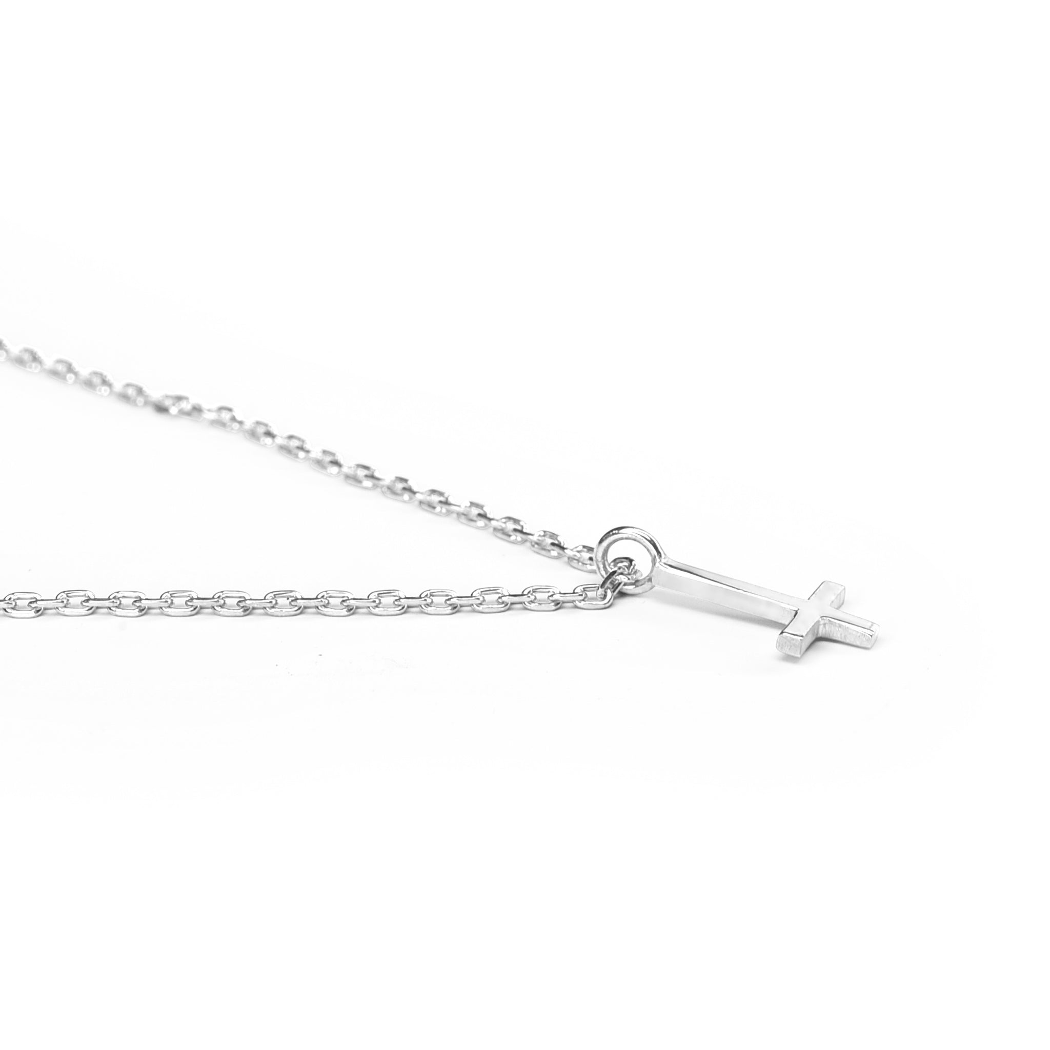 ANTI CROSS CRADLE NECKLACE SILVER – U.R.G.E. OFFICIAL